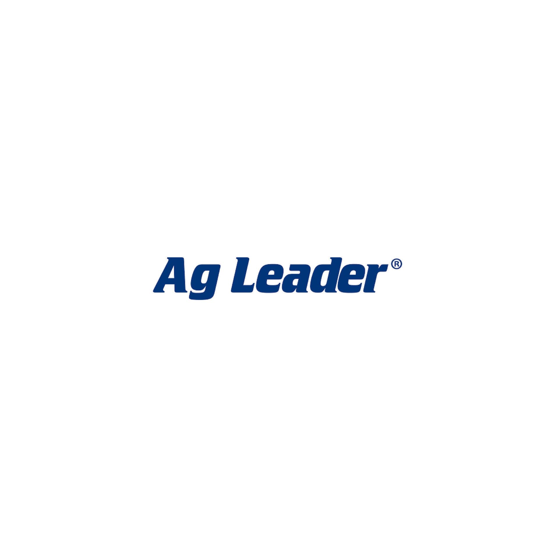 The blue Ag Leader company logo on a white background.