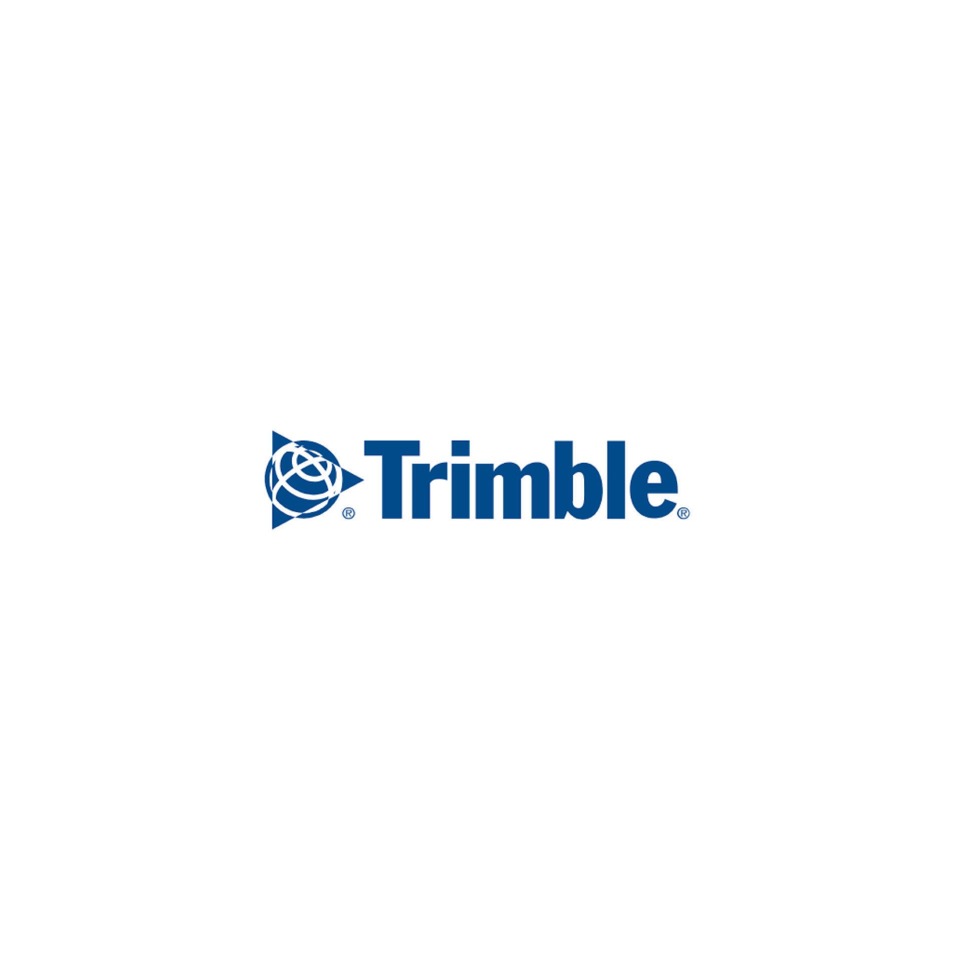 The blue Trimble logo, featuring a stylized globe icon to the left of the company name.