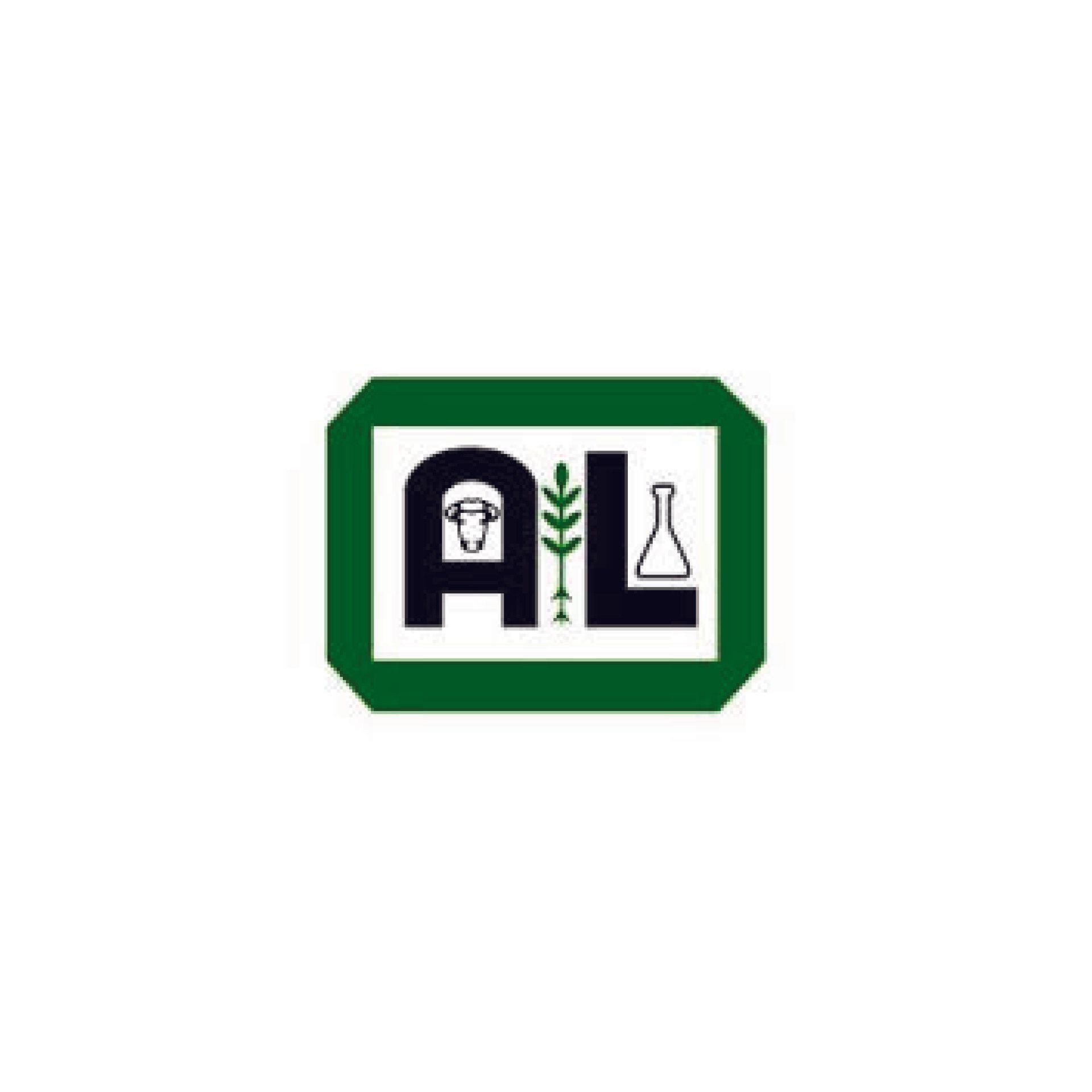 A green-bordered rectangular logo featuring the letters