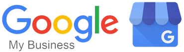 Google My Business logo: Google text and a store icon.