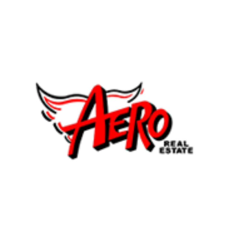 Aero Real Estate logo: Red letters 