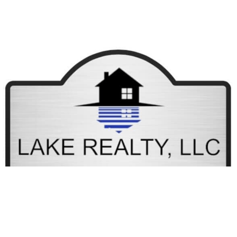 Logo for Lake Realty, LLC with a house silhouette and water reflection.