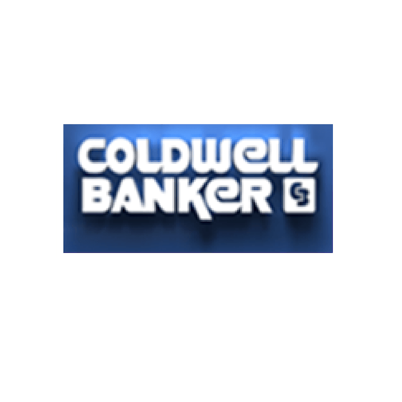 Coldwell Banker logo with white text on a blue background.