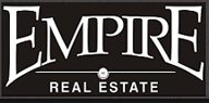 Empire Real Estate logo with white text on a black background.