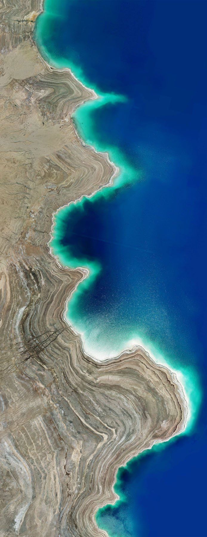 תצלום אוויר חוף ים המלח