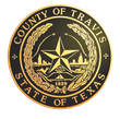 The seal of the county of Travis state of Texas
