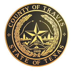 The seal of the county of Travis state of Texas