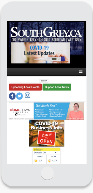 South Grey News website for phone