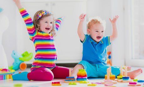 two kids playing