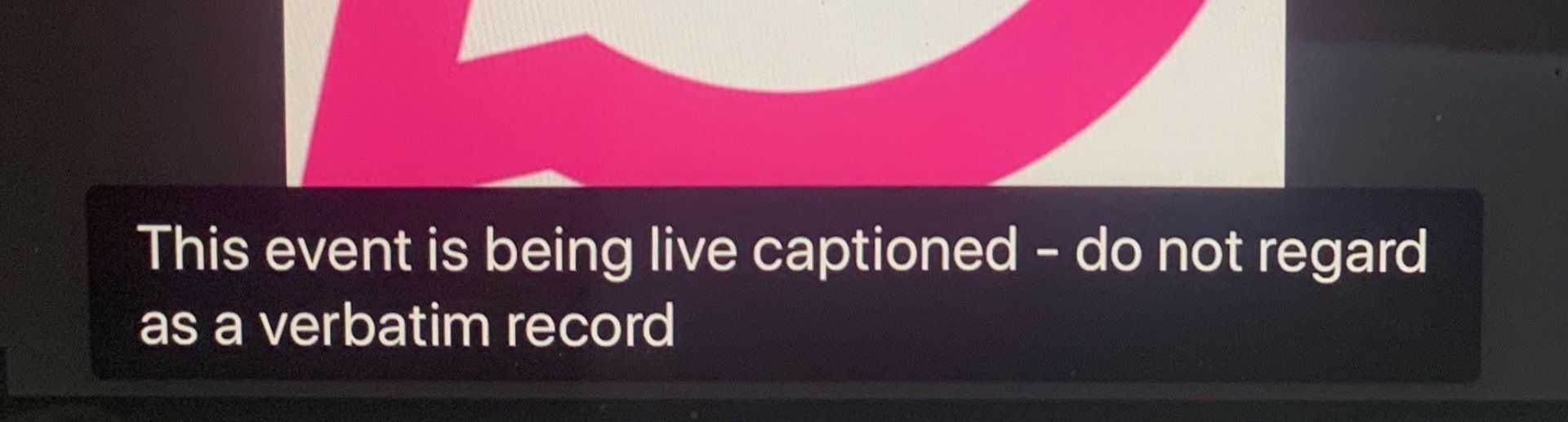 Zoom meeting featuring live captions
