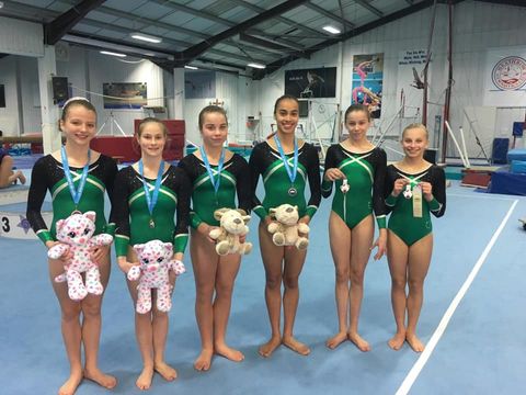 Level 3 and 2 gymnasts after competition