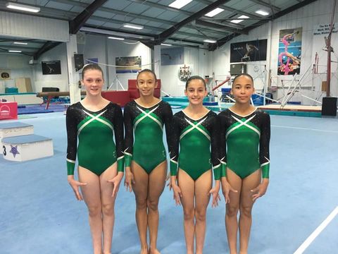 Level 4 gymnasts after competition