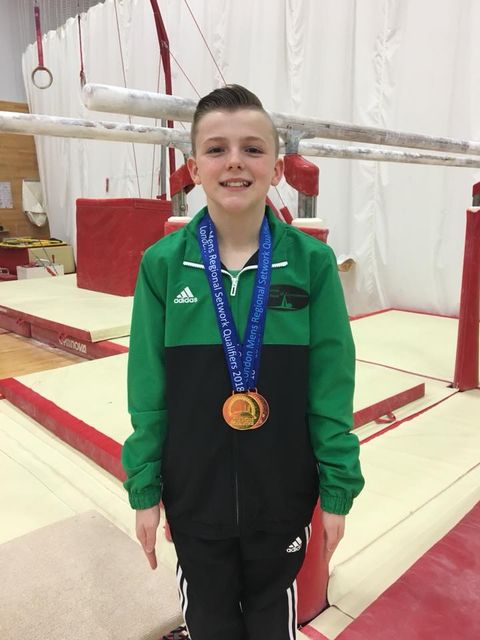 Gymnast with medals
