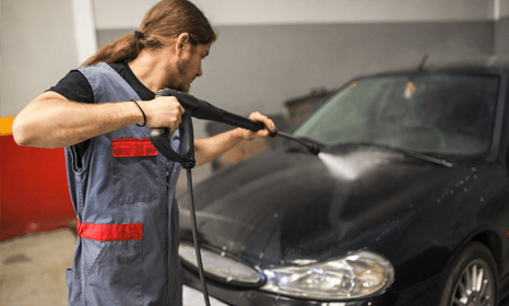car being power washed