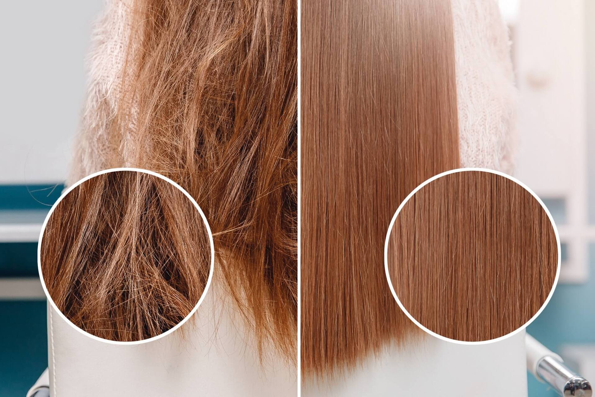 Trattamento lisciante per capelli crespi
