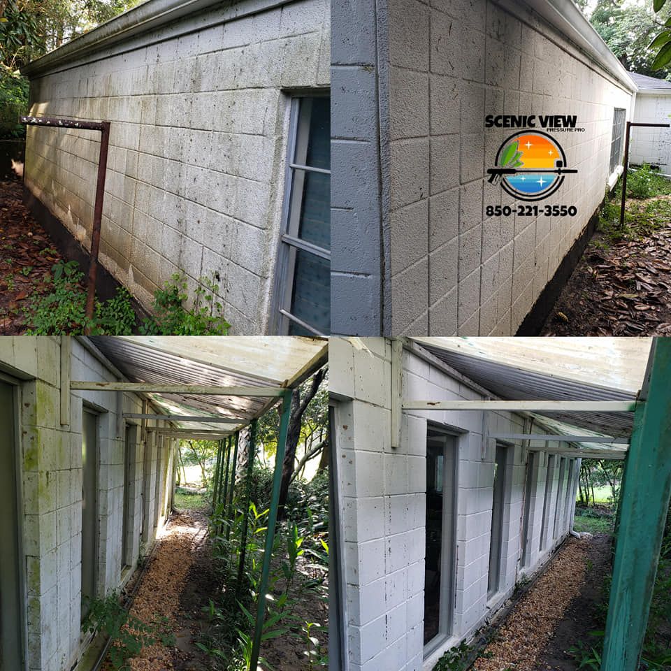 Before And After Patio Steps Cleaning — Pensacola, FL — Scenic View Pressure Pro