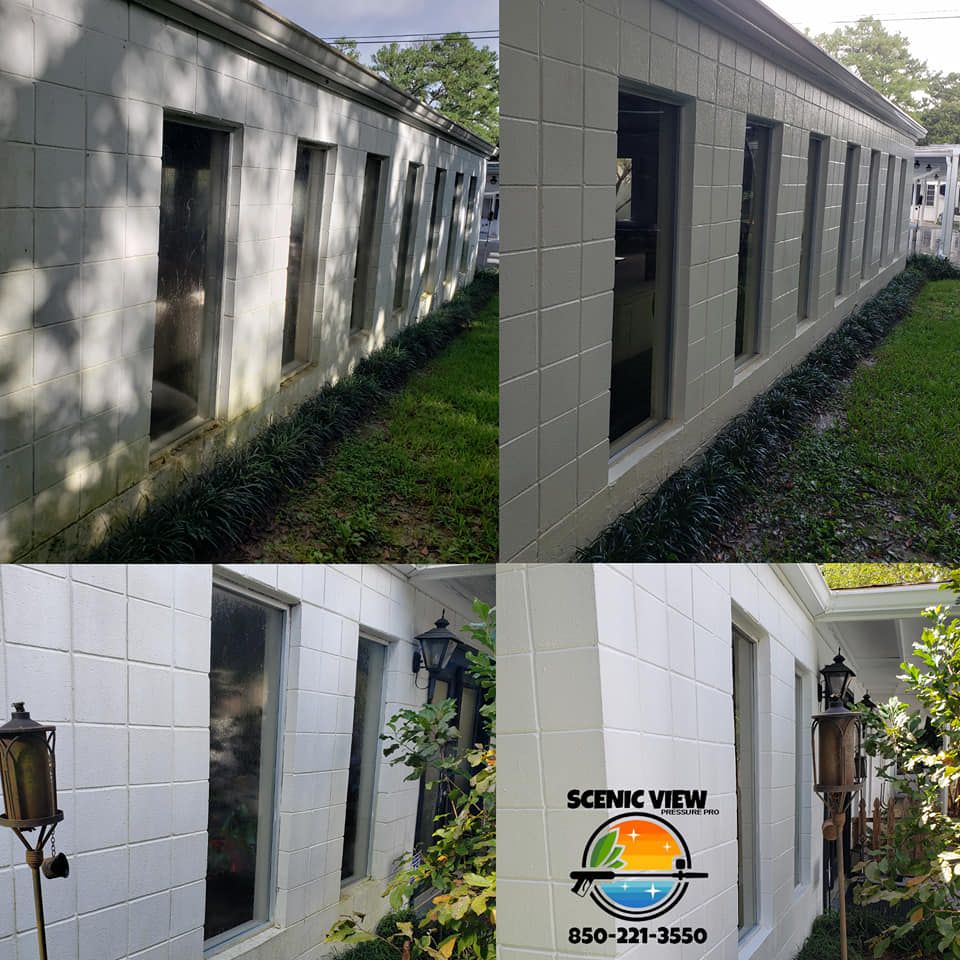 Before And After Wall Cleaning — Pensacola, FL — Scenic View Pressure Pro