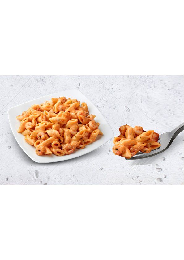 PENNE SALMONE E GAMBERI