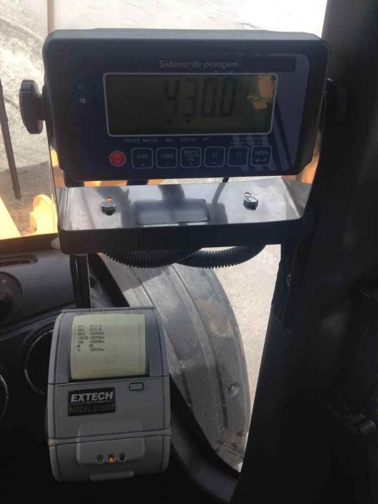 balança para maquina pá carregadeira, balança para pá carregadeira, sistema de pesagem para pá carregadeira