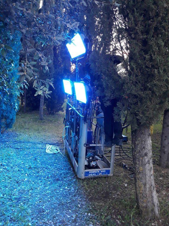 luci per set cinematografici