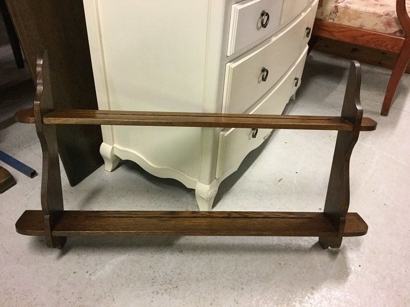 Solid Oak Wall Hanging Shelf by Webber