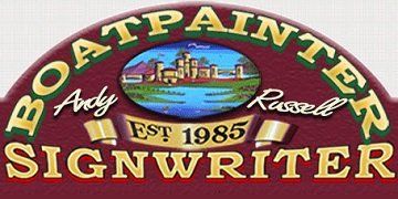 Visit Andy Russell boat painter & sign writer Andy Russell boat painter and signwriter