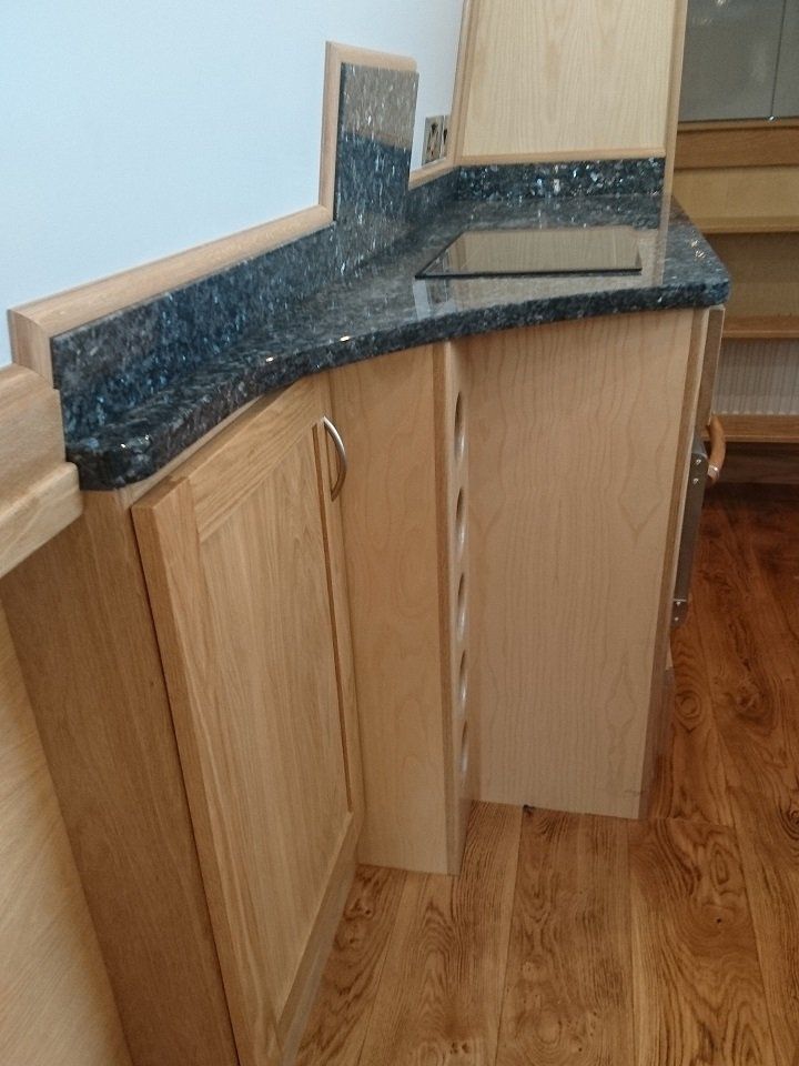 Blue Pearl galley with granite worktops