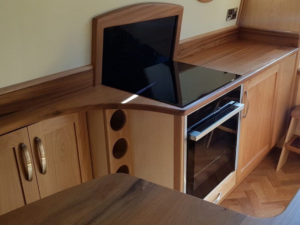 Narrowboat EH UP! galley