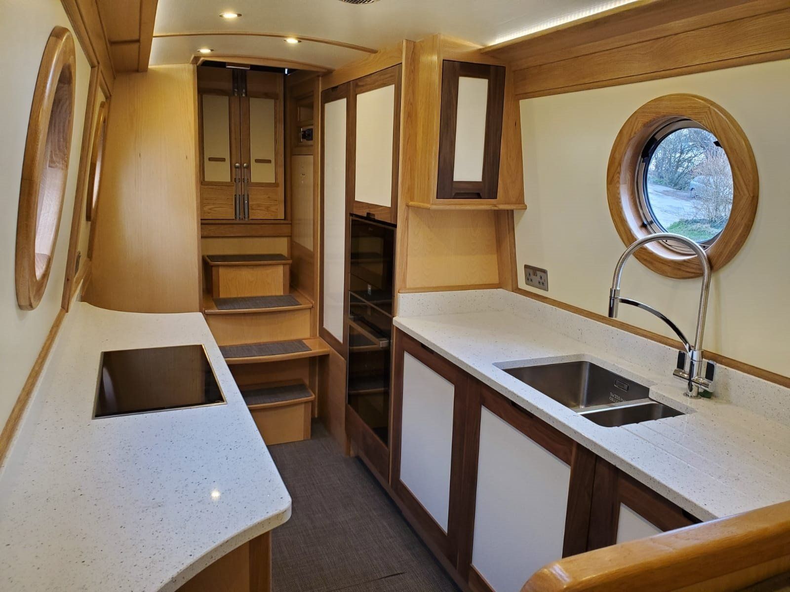 Flutterby induction hob in galley