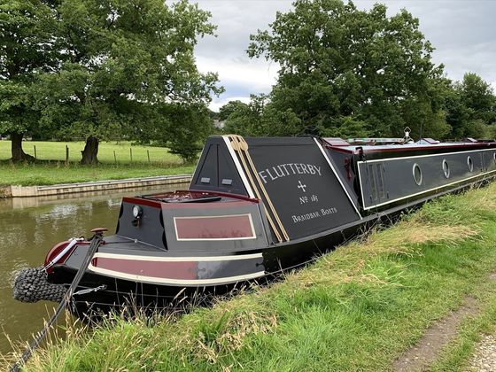 Flutterby with potters cabin and tarped fore cabin
