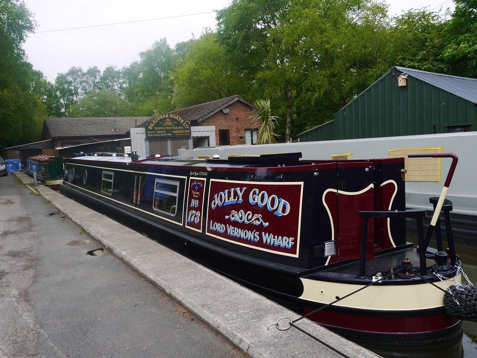 Jolly Good in the boat yard