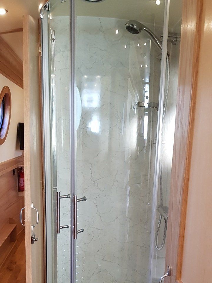Mister Blue Sky bathroom shower