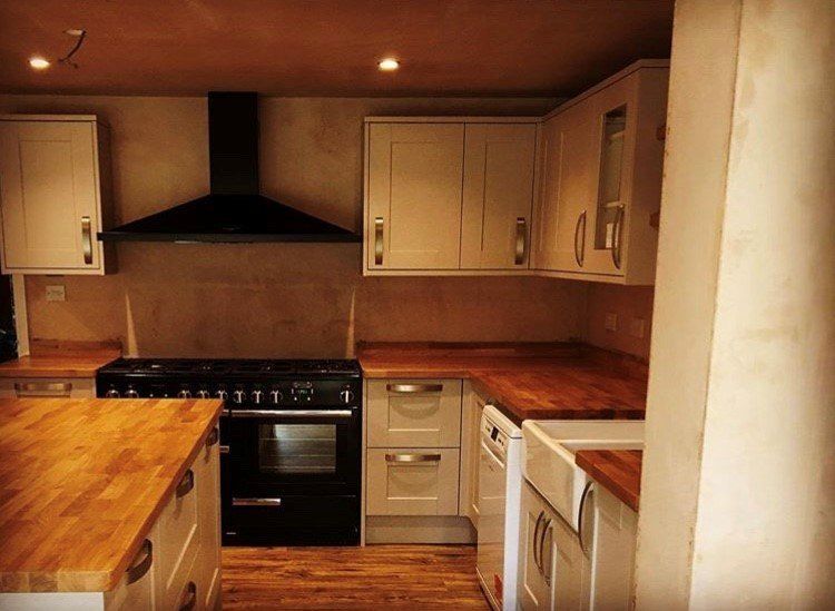 Brown wood kitchen