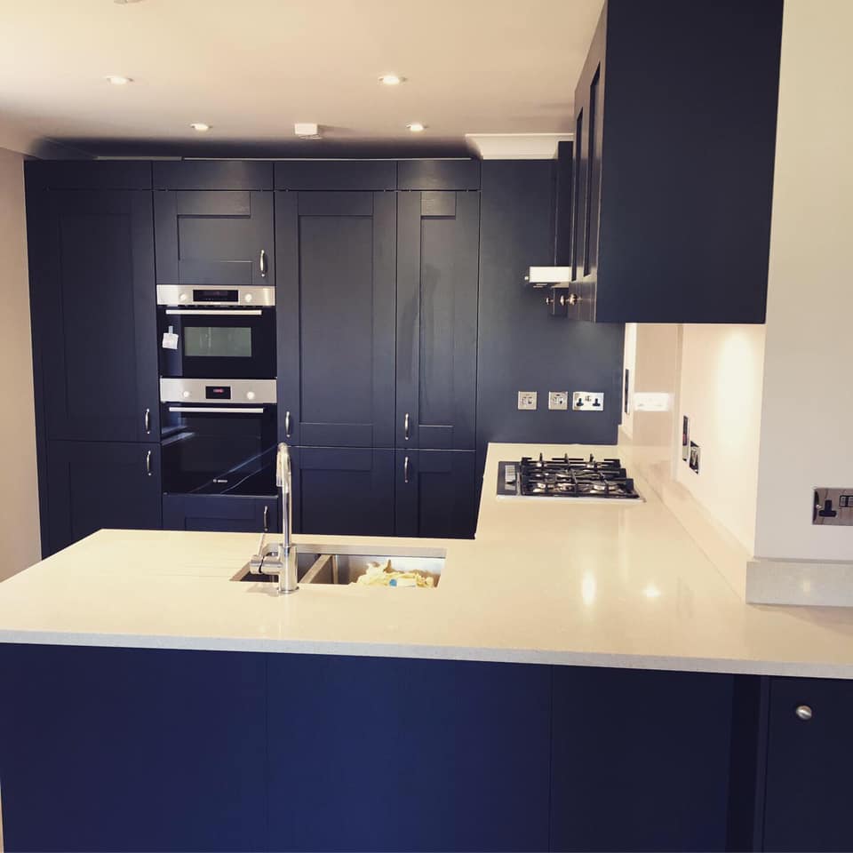 Navy panel kitchen
