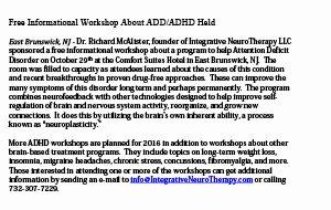 Free Informational Workshop — East Brunswick, NJ — Integrative Neurotherapy Free Informational Workshop — East Brunswick, NJ — Integrative Neurotherapy