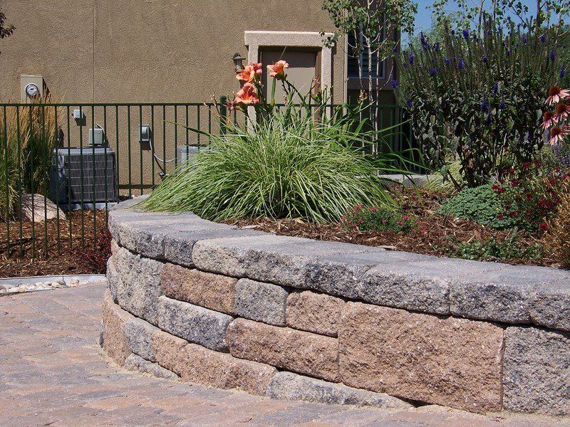 Pathway with Retaining Walls — Colorado Springs, CO — Green Thumb Commercial Grounds Maintenance Inc.