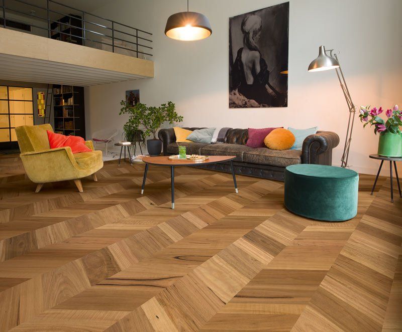 dark wood flooring in modern room