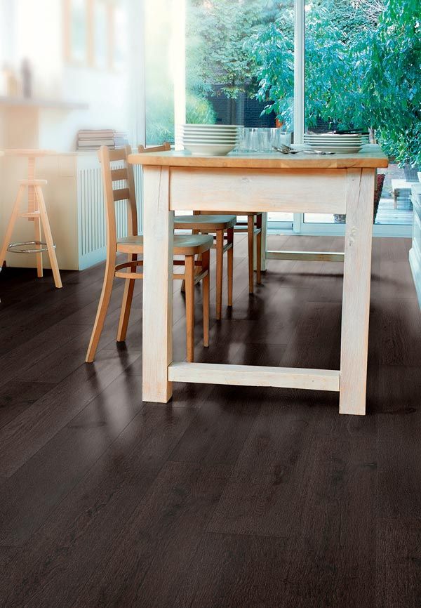 dining room with dark palazzo timber