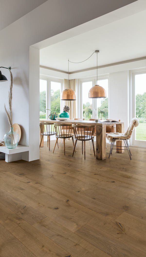 dining room with palazzo timber floor