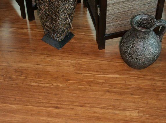 vases on wood flooring