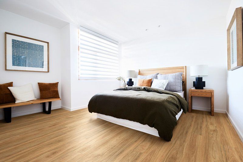 large bed in room