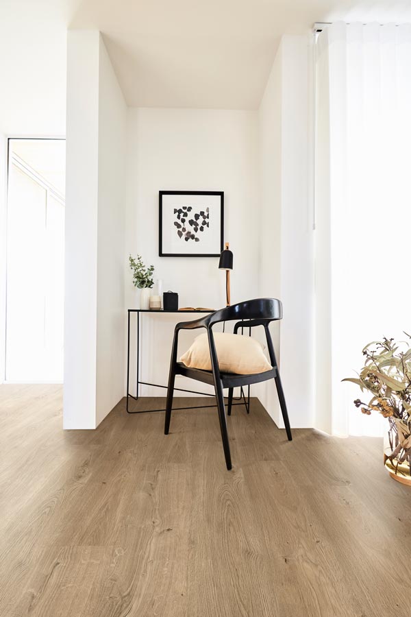 hallway area with vinyl plank floor