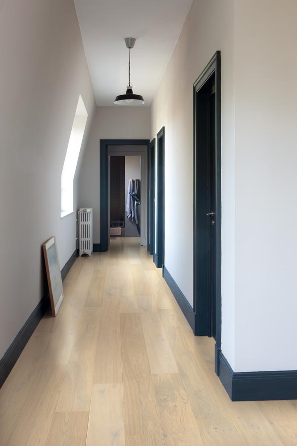 hallway with light timber floors by Nature's Oak