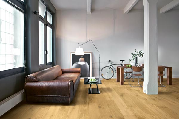 modern living room with light timber floors
