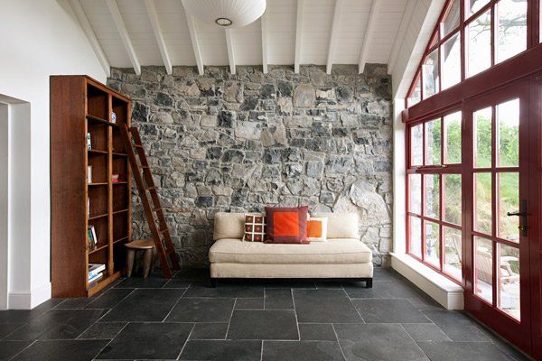 modern tile sunroom