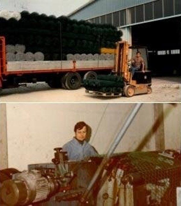 Drahtgewebeproduktion in den 1960er Jahren