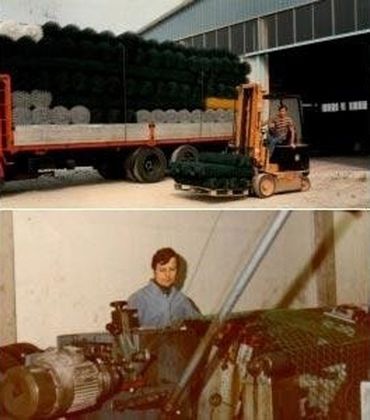 produzione di reti metalliche negli anni '60