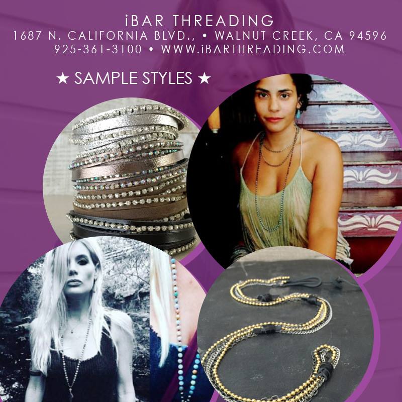 An advertisement for ibar threading in walnut creek ca