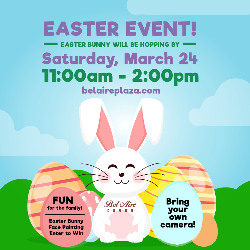 An advertisement for an easter event on saturday march 24