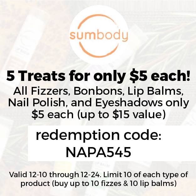 A sumbody advertisement that says 5 treats for only $5 each